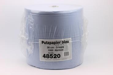 Putztuchrolle 3-lagig blau | 1000 Blatt 38x36cm
